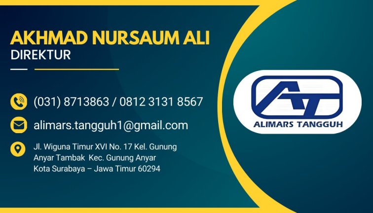 Kartu Nama Direktur CV ALIMARS TANGGUH